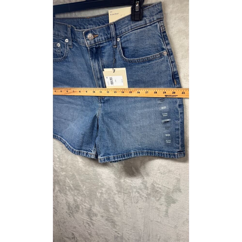 Calvin Klein Jeans NEW Short Womens W31 Blue High Rise A-line Shape 5.5” Stretch - Picture 11 of 16